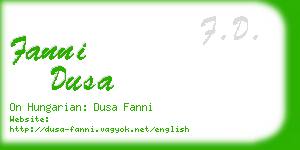 fanni dusa business card